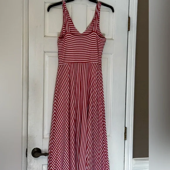 crown & ivy Red and White Striped Maxi Dress - Picture 2 of 6